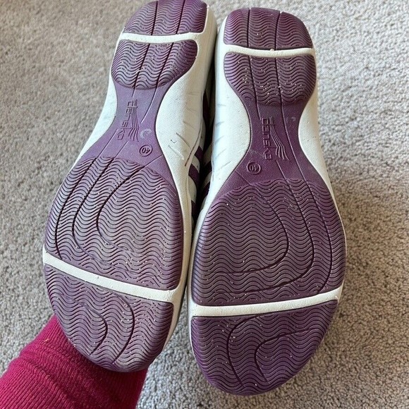 DANSKO Slip On Sz 40 / 9 9.5 Hope Grey Nubuck Leather Purple Strap Mary Jane - Picture 7 of 7